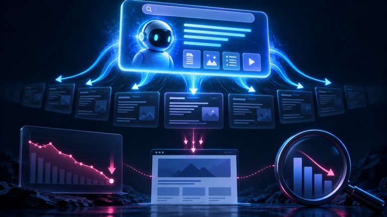Ruch z Google spada mimo dobrych pozycji? Winne są AI Overviews (2026)